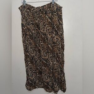 Vintage Animal Print Plus Size Skirt
